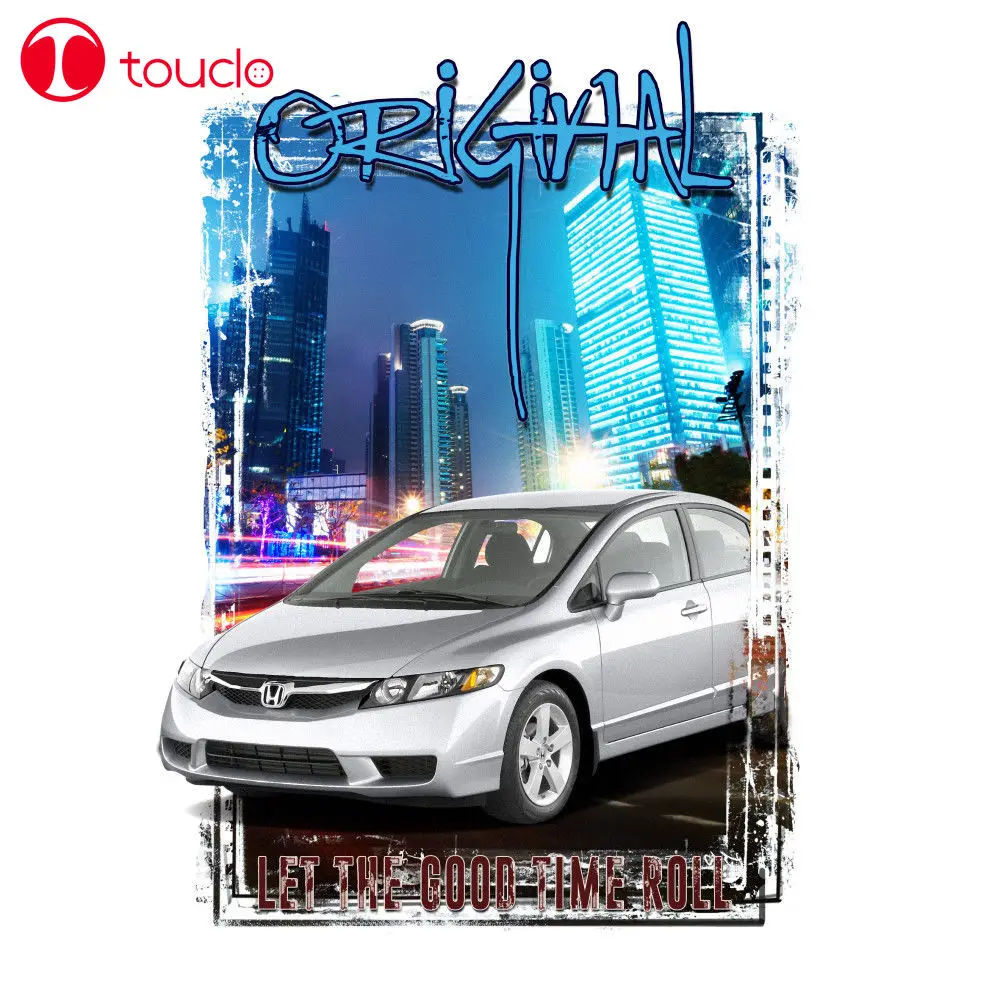 2019 новая мужская футболка Японская Классическая легенда Автомобиль Civic Silber Авто