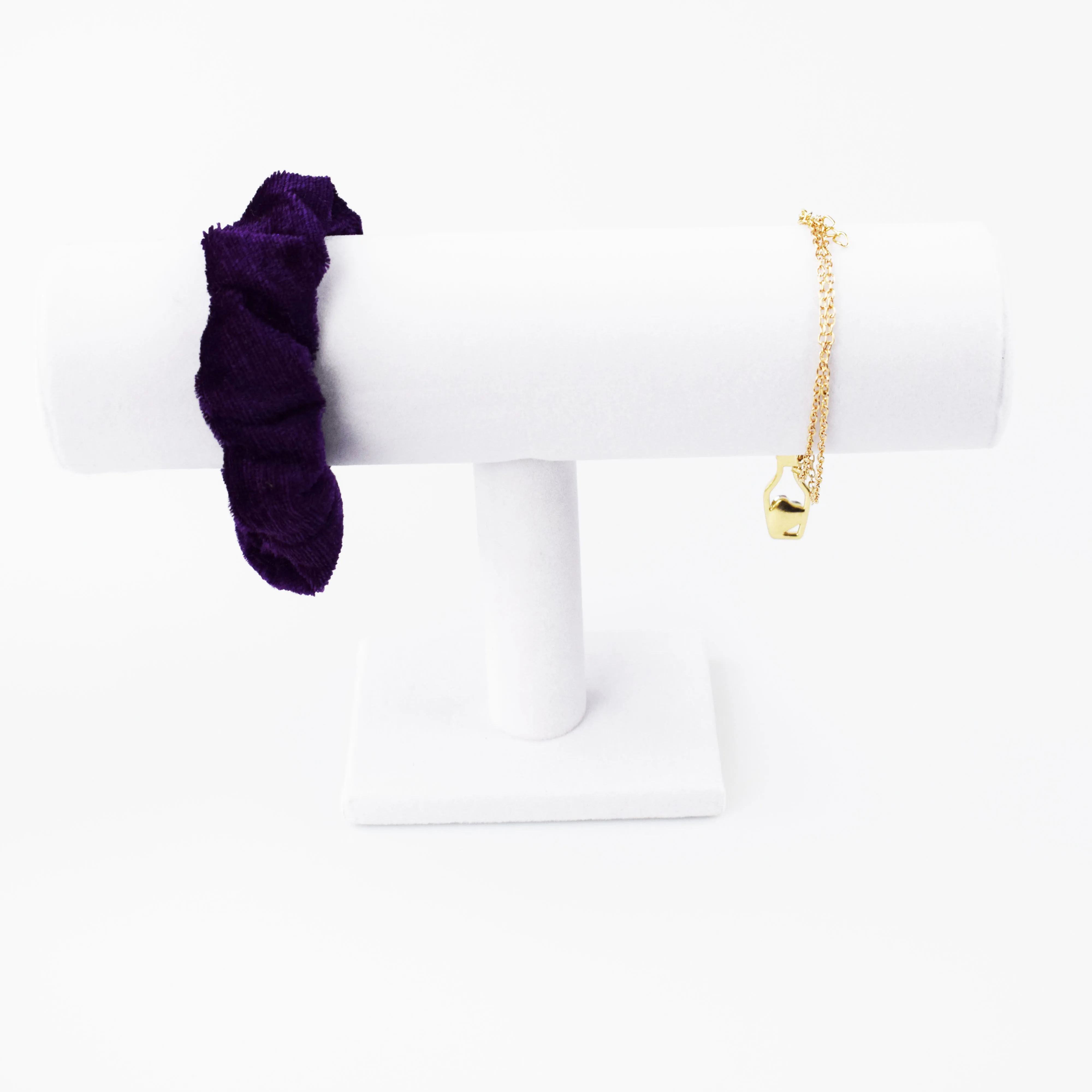 Браслет для ювелирных изделий Белая бархатная подставка дома|Упаковка и стойки