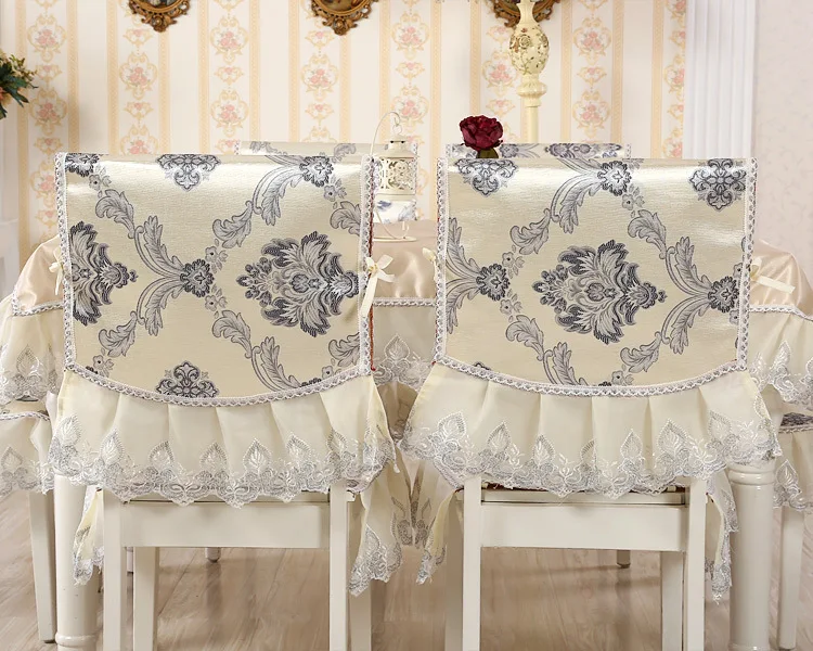 Серый Кружево цветочным принтом шелк льда имитация скатерть 130*180 см 150*200