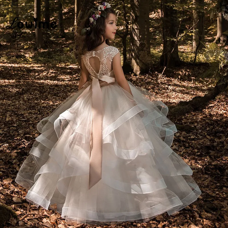 New Kids Pageant Evening Gowns 2018 Ball Gown Flower Girl Dresses For Weddings First Communion Vestidos Primera Comunion | Свадьбы и