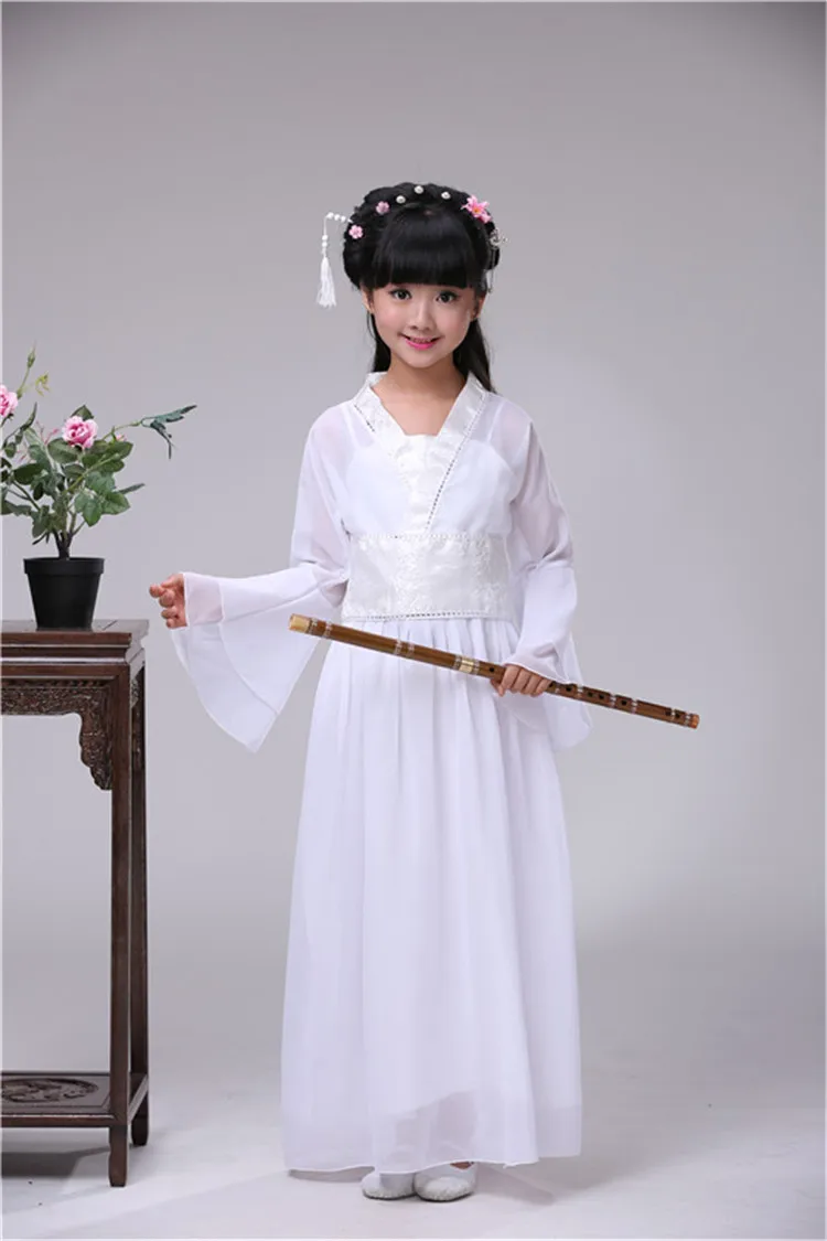Китайская девочка Хань Хэллоуин платье Династия Тан комплект Детский костюм