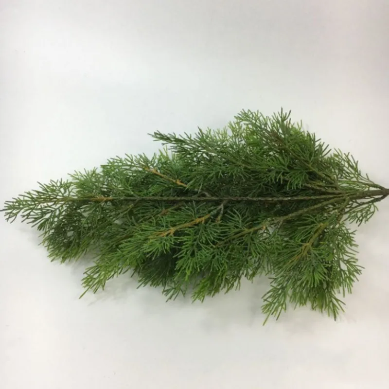 Искусственные ветки с зелеными листьями из сосны рождественские украшения для