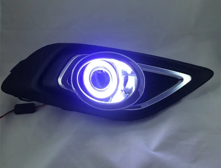 COB Ангел глаз DRL Противотуманные фары светильник + Галогенные лампы объектив