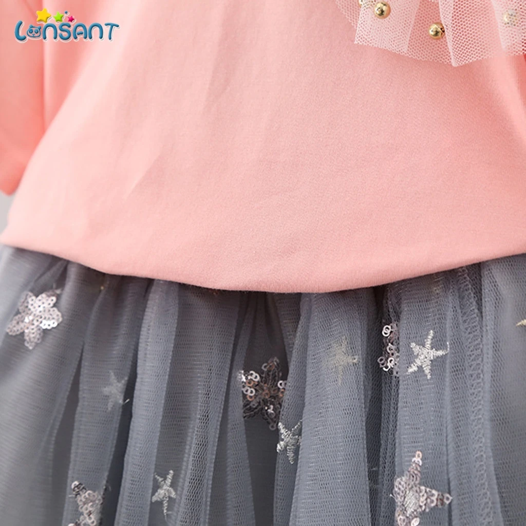 Одежда для девочек 2018 брендовые комплекты одежды детская одежда с блестками и