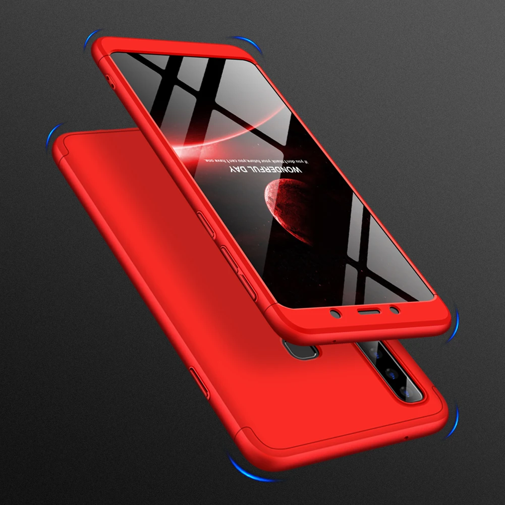 Red GKK Полный Чехол для samsung Galaxy A10 A30 A50 M30 M20 M10 J2 J3 J4 Plus J5 J6 Prime J7 на Nxt J8 Duo C9 Pro чехлы - Цвет: Red