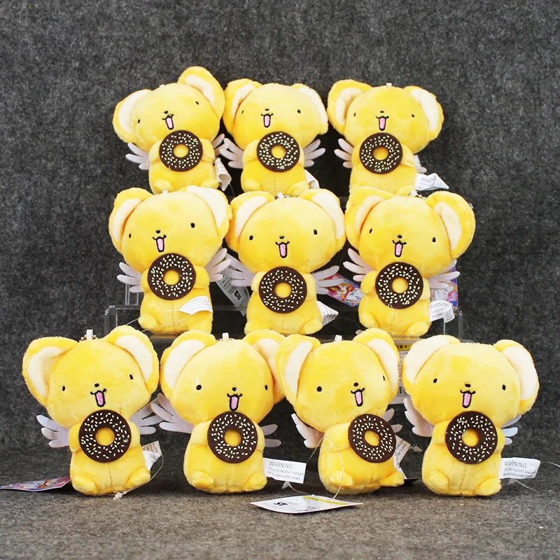 10 см аниме брелок Cardcaptor Sakura Kero брелок кулон Kero с пончиком Мягкие плюшевые игрушки