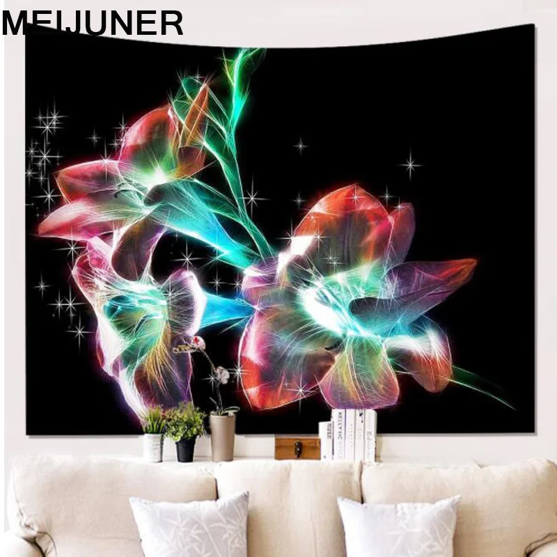 Meijuner Настенный Гобелен Мандала Бохо покрывало Psychedelic Хиппи 3D геометрический