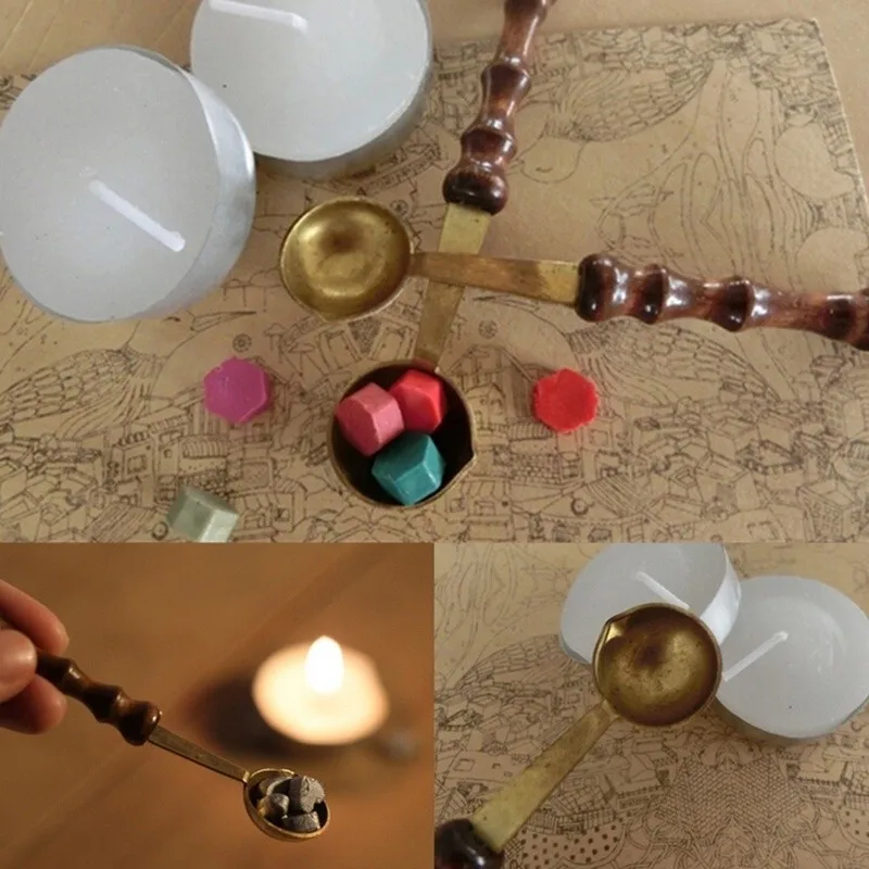 1 шт. Винтаж латунь ложка для горячего расплава воск расплавится Растворите