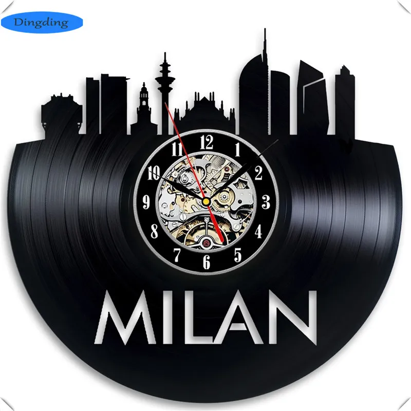 Кантри культуры винил CD 3D настенные часы кварцевые аттракционы украшения