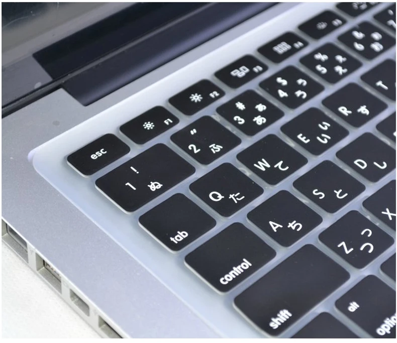 Японская Клавиатура для ноутбука версии Обложка для macbook air pro 13" 1" силиконовый чехол A1466 A1502 A1278 A1398 A1286 защитная пленка