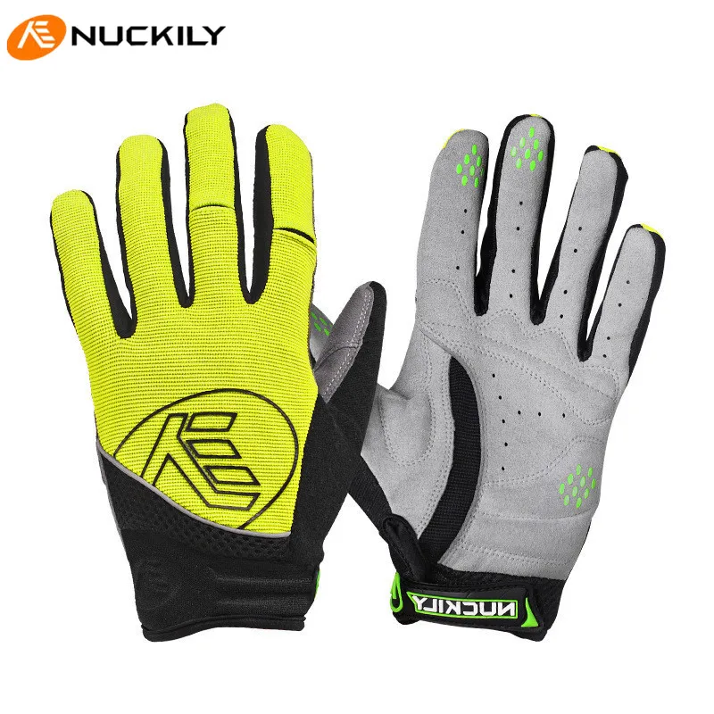 Мужские велосипедные перчатки NUCKILY с полным пальцем Guantes Ciclismo Luvas для горного