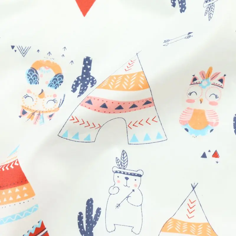 Ткань хлопчатобумажная саржа приятная для кожи мягкая ткань детского