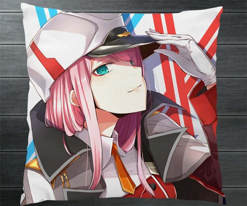 Чехол с двумя боковыми подушками в стиле аниме Zero Two Code 002 облегающая Подушка