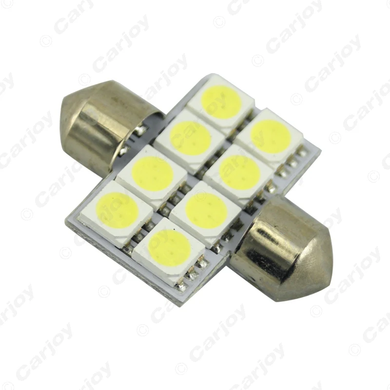 LEEWA 1 шт. белые автоматисветодиодный лампы 31 мм 39 41 5050 Чип 8SMD Автомобильная