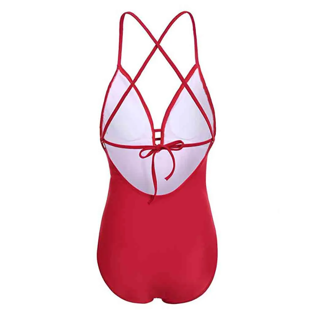 Слитные купальники для женщин облегающие однотонные купальные костюмы без