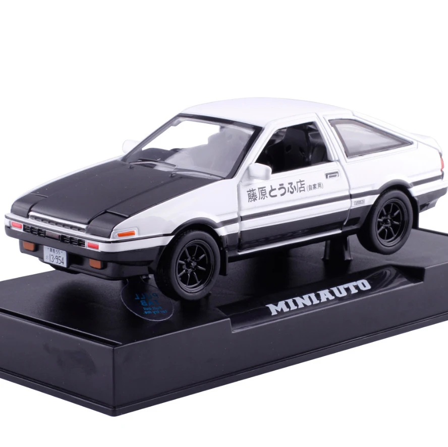 Jianyuan 1:32 head D 32127 AE86 модель автомобиля из сплава двухдверный звук и световой эффект