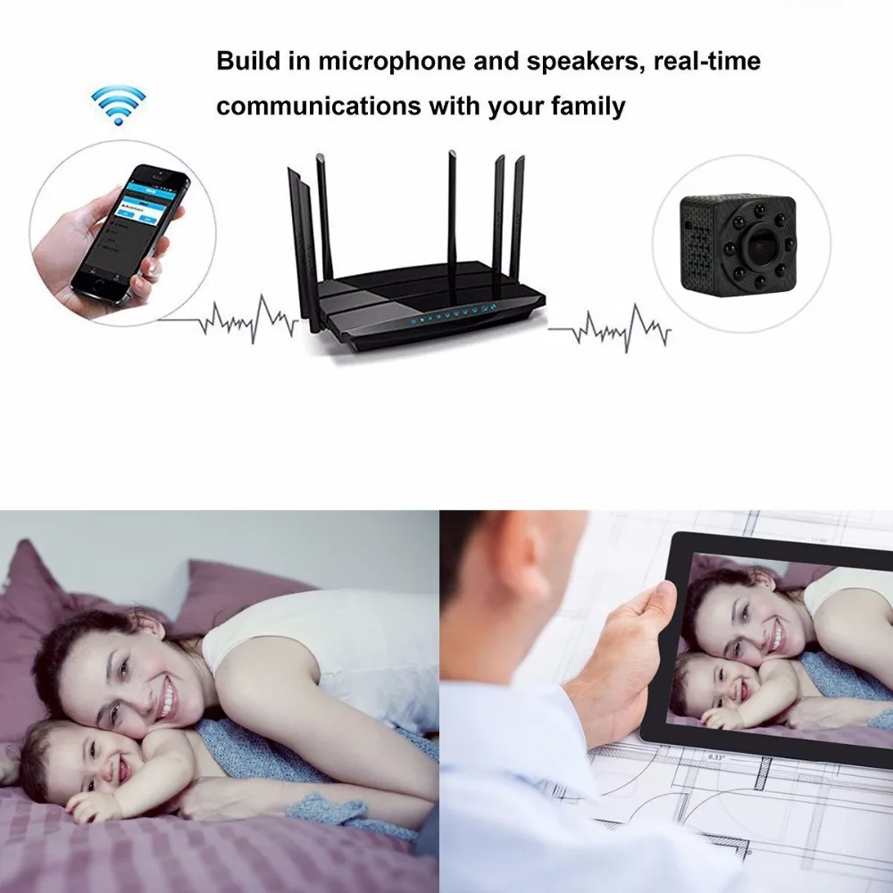 Wi-Fi мини камера 720P ночное видение для дома Беспроводная ip-камера видеонаблюдения