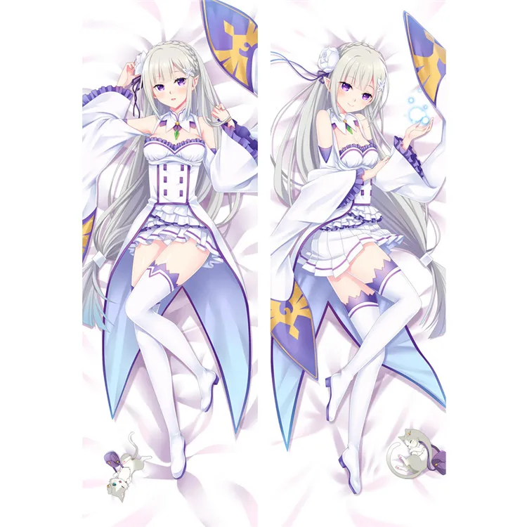 16214 Re: Zero Начальная жизнь в другом мире Emilia rem ram Аниме dakimakura обнимающий чехол для подушки re zero - Цвет: 16214