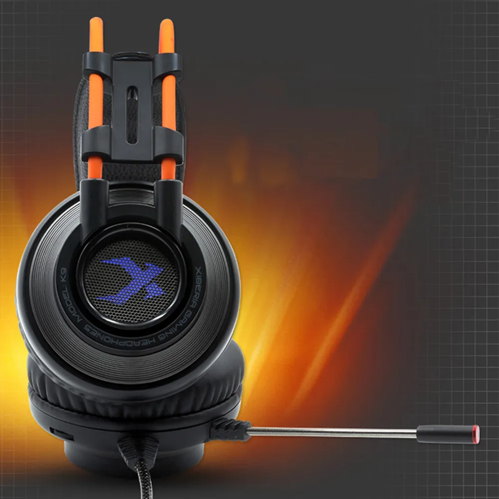 XIBERIA K9 PS4 игровая гарнитура большой s с свет Mic Стерео глубокий бас с микрофоном для ПК/PS4/ноутбук таблетка Gamer