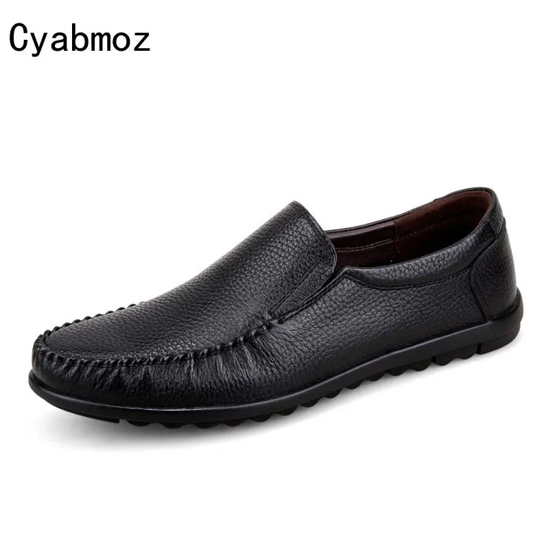 Cyabmoz/2017 мужские лоферы из натуральной кожи мокасины ручной работы кожаная
