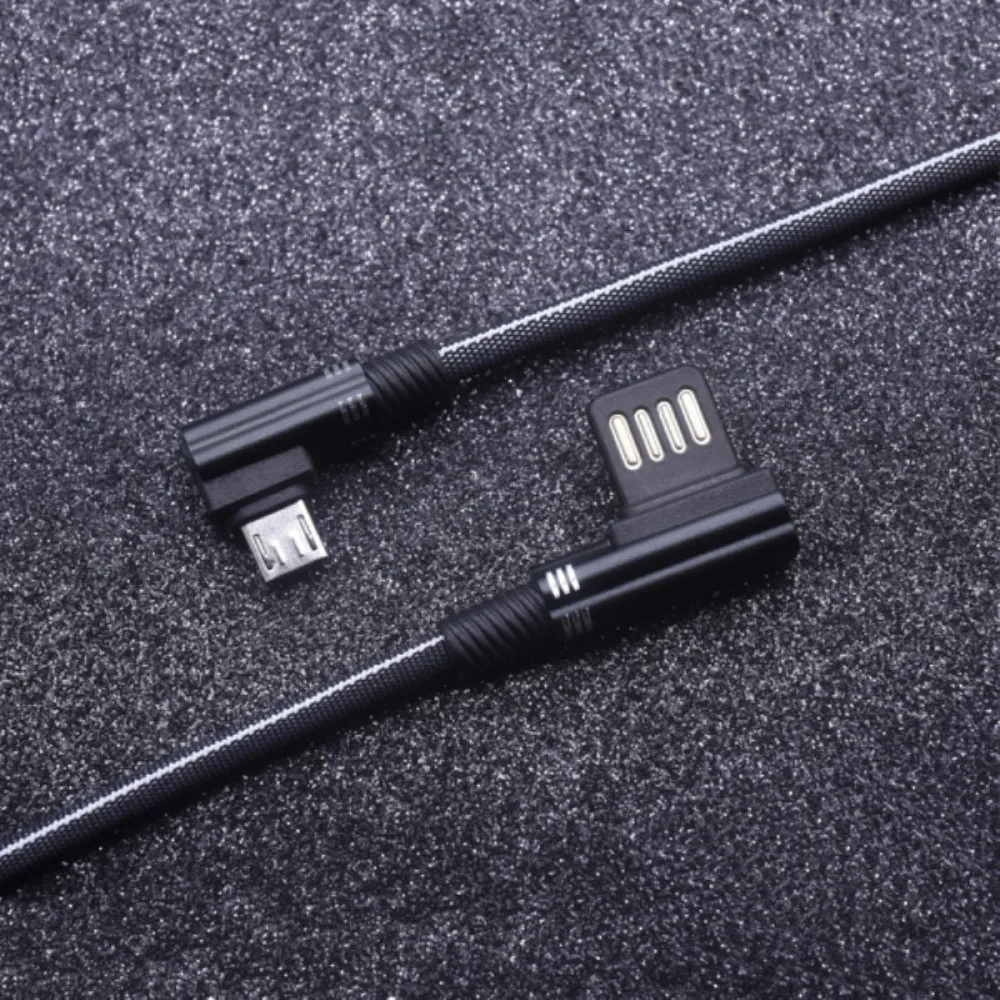 Двусторонний Реверсивный Micro USB кабель для samsung Redmi LG, локоть, шнур для зарядки телефона Android, провод для зарядки, кабель для синхронизации данных