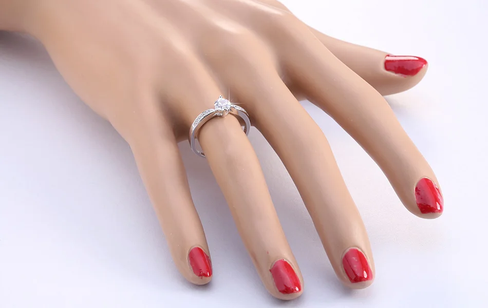 ORSA JEWELS роскошное женское свадебное кольцо без содержания свинца и никеля AAA CZ блестящие кольца 0,5 карат Кубический циркон для женщин OR25