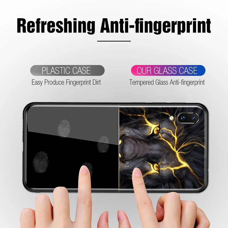 Роскошный стеклянный чехол с животными для iPhone 6 s Plus 7 8 X XR iphone6 7plus 6plus оболочка