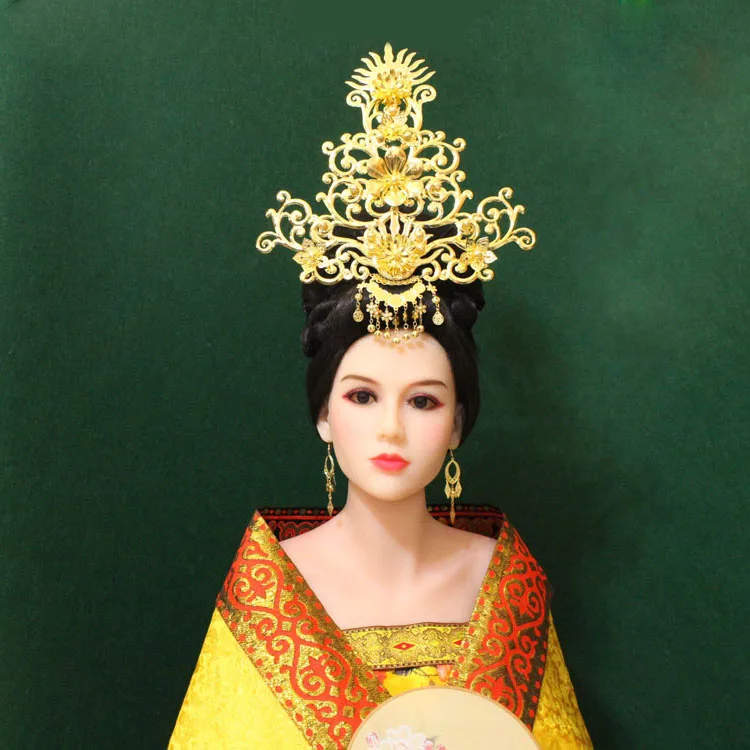 A224 Высокая тиара старинная китайская принцесса Женская Тиара для косплея ТВ