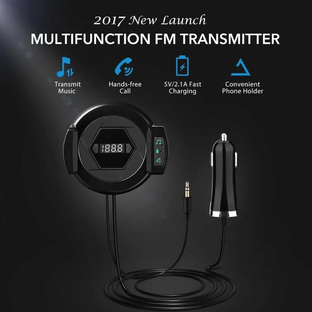 Bluetooth FM трансмиттер V4.1 модулятор автомобильный комплект громкой связи приемник