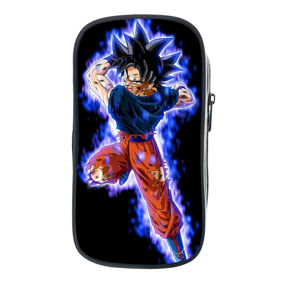 Двухслойный чехол-карандаш Dragon Ball Z Goku для мальчиков и девочек, школьный чехол, сумка для канцелярских принадлежностей, Детская милая сумочка для ручек, подарок для детей