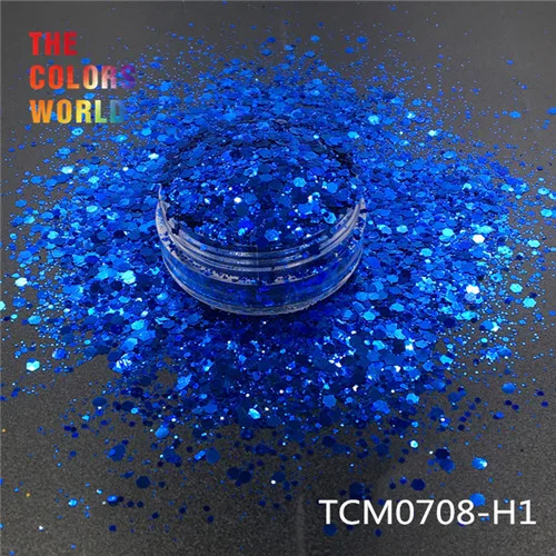 TCT-193 Шестигранная форма металлический обычный цвет лак для ногтей для дизайна ногтей DIY Украшение для тела макияж FacePainting Руководство DIY - Цвет: TCM0708-H1  50g