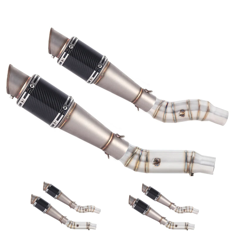 Мотоцикл Полная система глушитель Escape средняя ссылка круглая труба без шнуровки