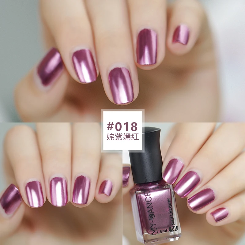 MYDANCE 6 мл зеркальный лак для ногтей эффект Профессиональный гель Блестящий