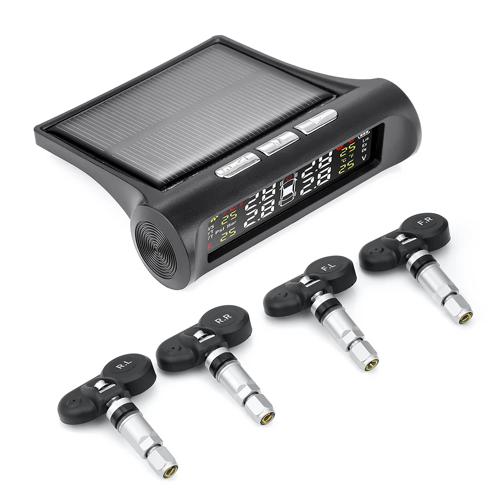 Внутренняя Автомобильная TPMS система контроля давления в шинах Солнечная энергия