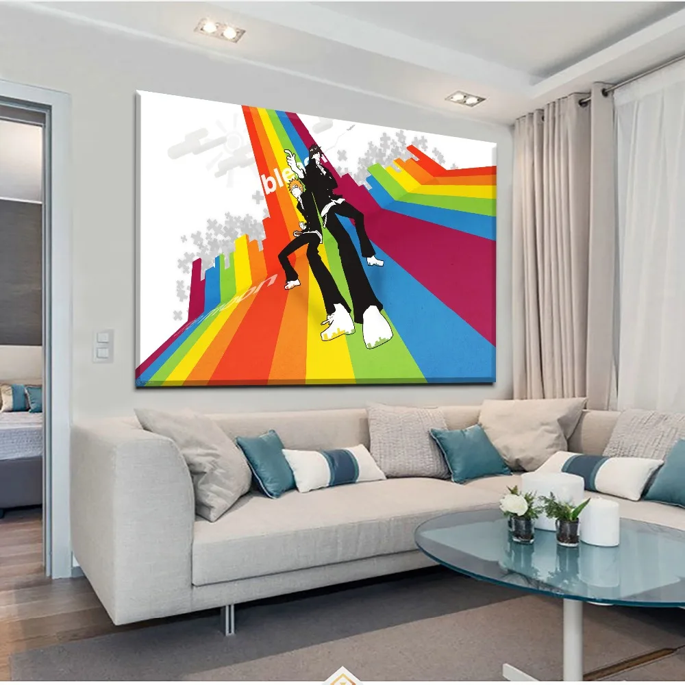 Modern Printed Type Anime Bleach Poster Wall Art Decor Framework 3 Pieces Ichigo Kurosaki And Yasutora Sado Canvas Painting | Дом и сад