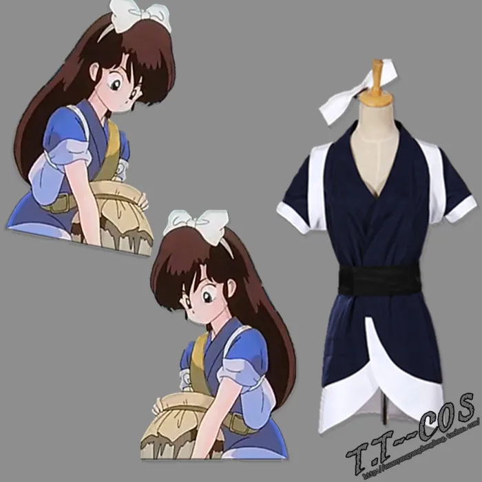 Японское аниме Ranma 1/2 Косплей Kuonji Ukyo костюмы Женское кимоно 11|costume women|ranma 1/2womens cosplay