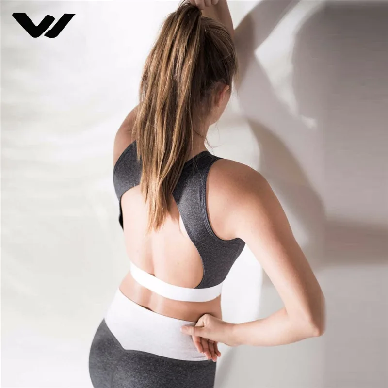 2pcs Sport Yoga Set Women Gym Clothing Patchwork Fitness Suit Female Running Sportswear Workout Clothes Sexy Backless | Спорт и