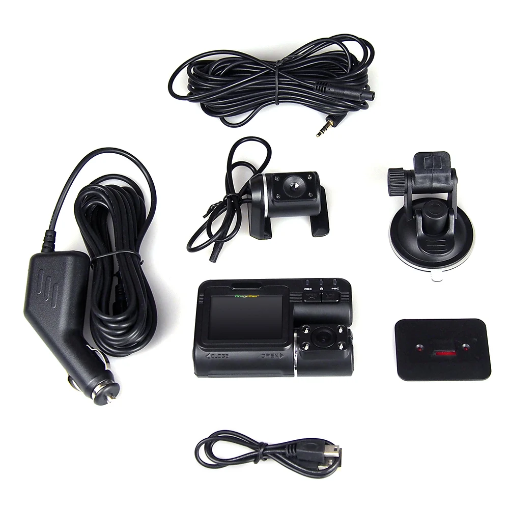 Автомобильный dvr Dashcam двойной объектив видео регистраторы сзади камера HD 1080 P