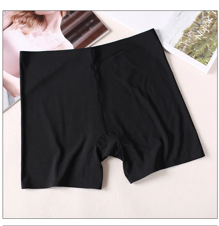 Летние бесшовные безопасные короткие брюки шелковые женские под юбкой Классные
