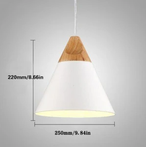 White Medium D25cm Скандинавские современные деревянные подвесные потолочные лампы, красочные Алюминиевые абажуры, Светильники для дома, столовой, освещение MYC - Цвет корпуса: White Medium D25cm