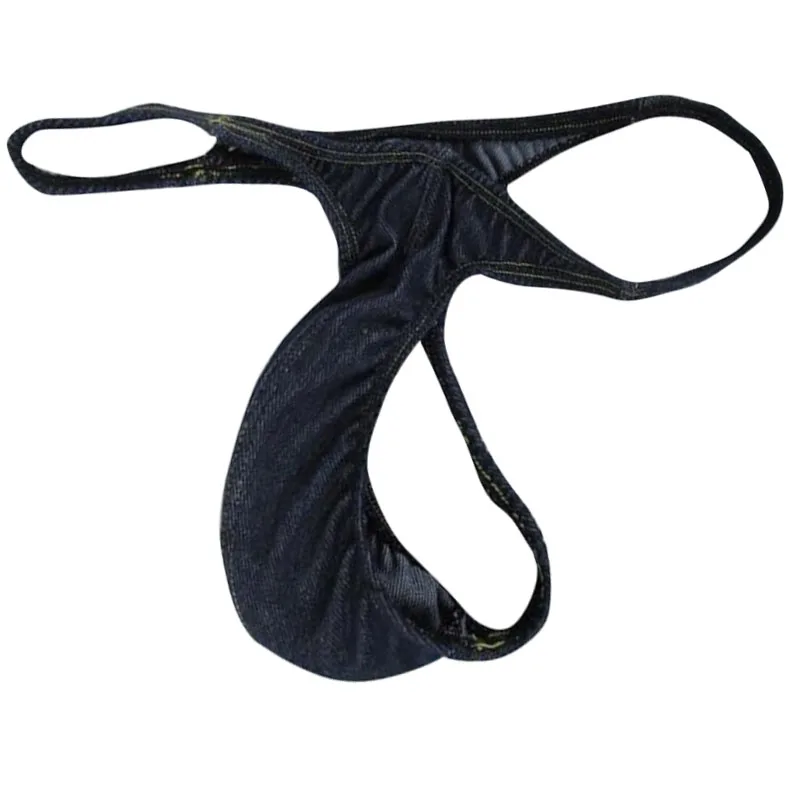 

Мужские стринги узкий передний карман Индиго эластичный деним вязать спандекс