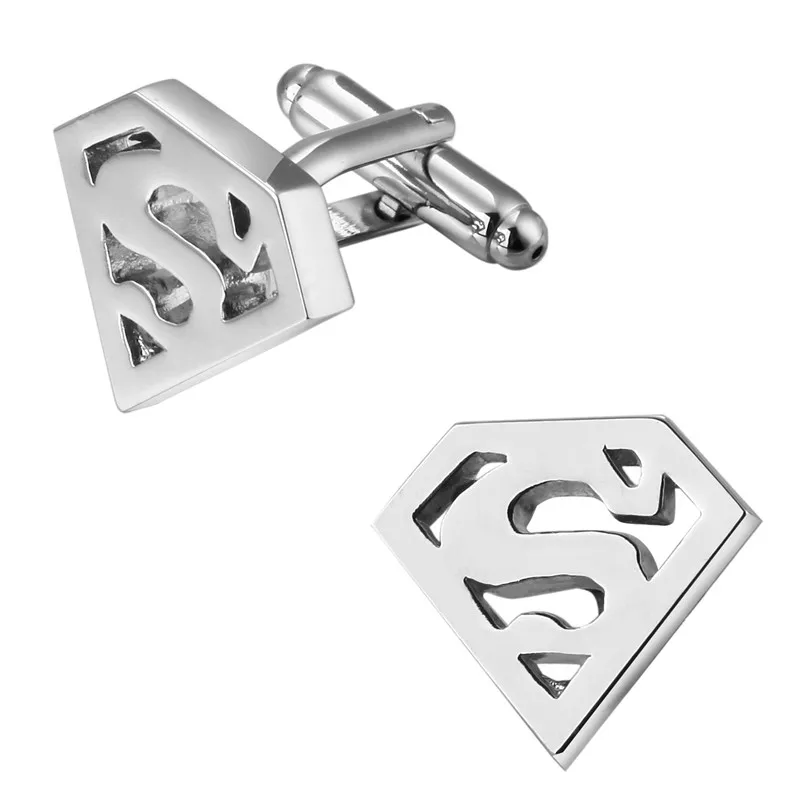 Высококачественные Серебристые запонки в французском стиле с буквами s для