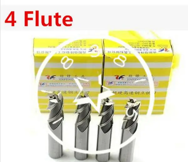 

Free shipping High Quality 1pcs End Mill 15mm~20mm four 4 Flute HSS & Aluminium End Mill Cutter CNC Bit, Milling tools