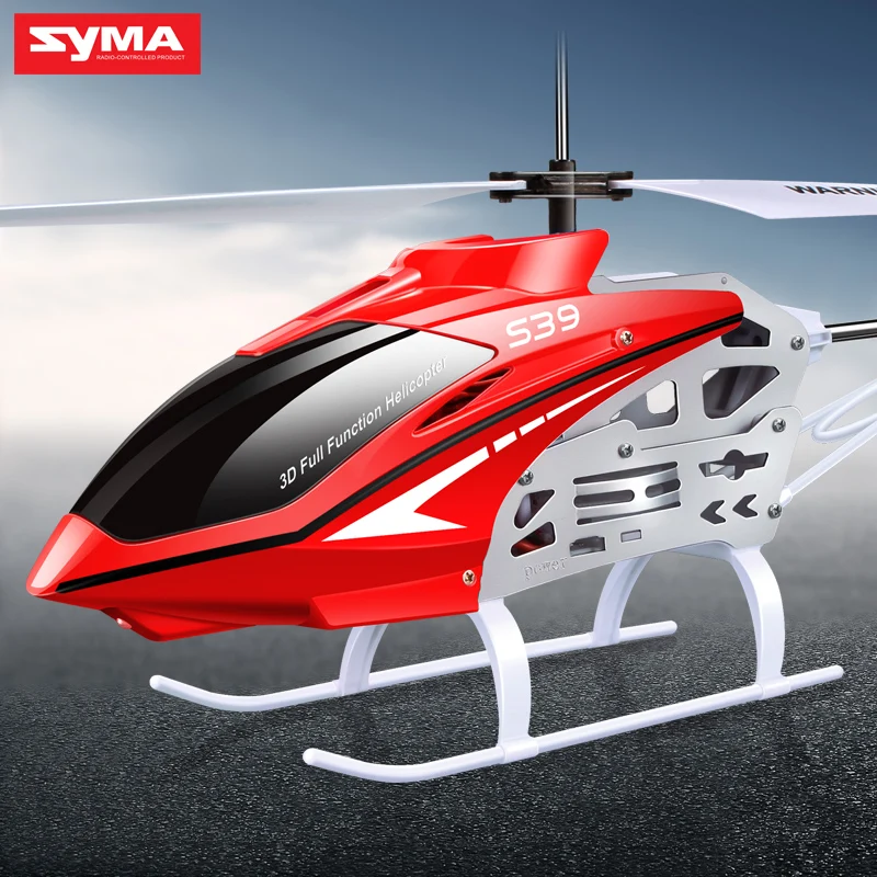 Оригинальный SYMA S39 2 4 GHz 3CH RC вертолет с гироскопом Led мигающий алюминиевый Анти шок