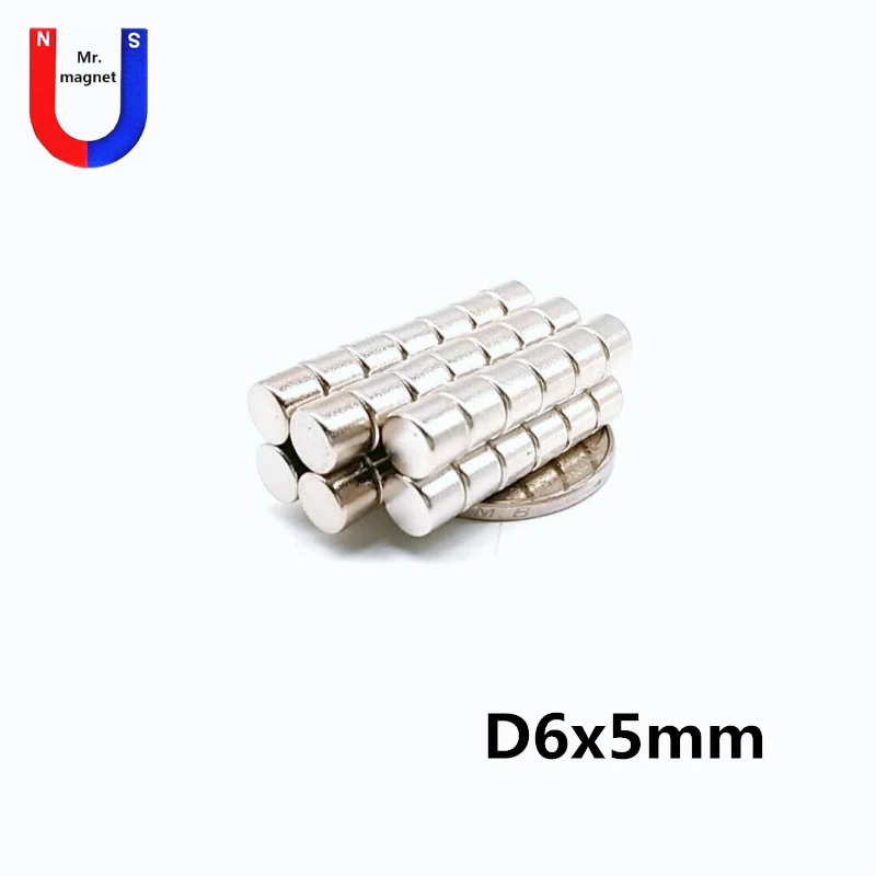 

1000pcs 6*5 Strong Round Magnets Dia 6mm x 5mm N50 Neodymium Magnet Rare Earth Magnet 6x5 6mm*5mm
