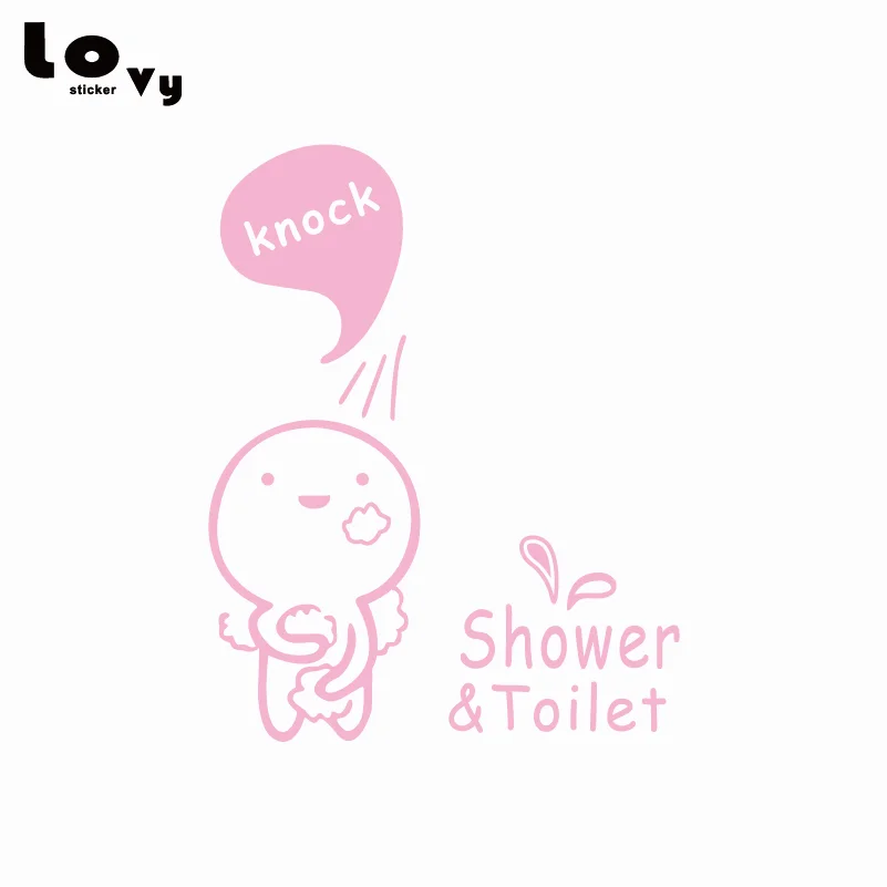 Креативная виниловая настенная наклейка для ванной комнаты забавная мультяшная