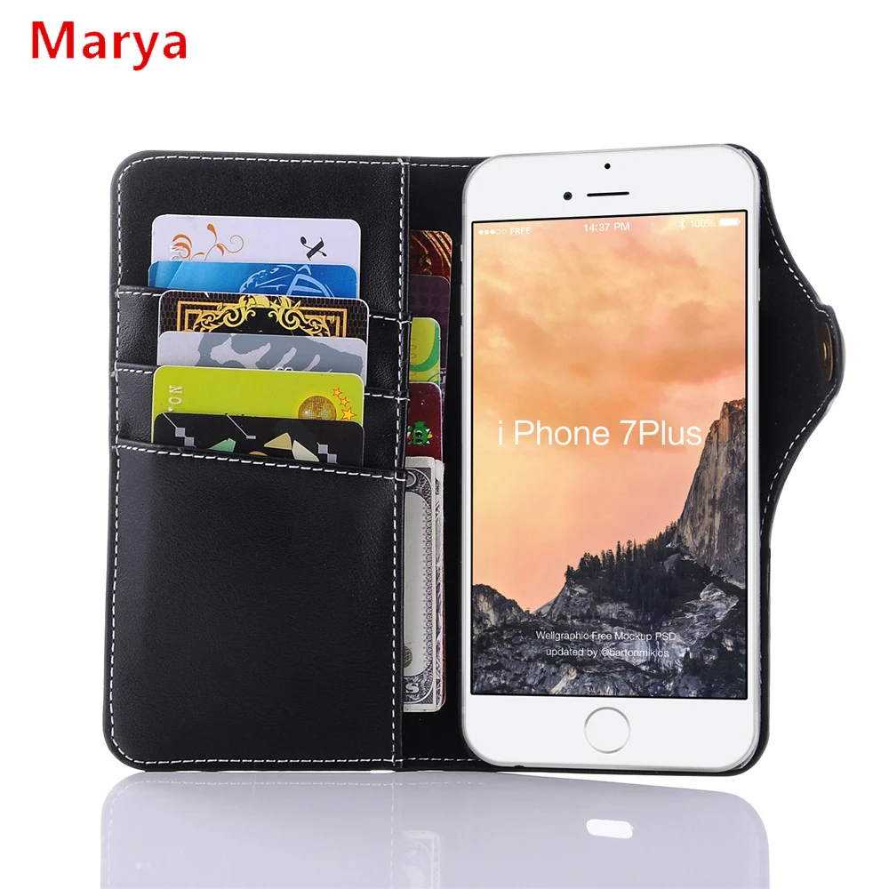 Case For iphone 7 plus PU Leather Wallet Flip Stand Fundas Adorption Cover Retro Triangular buckle | Мобильные телефоны и