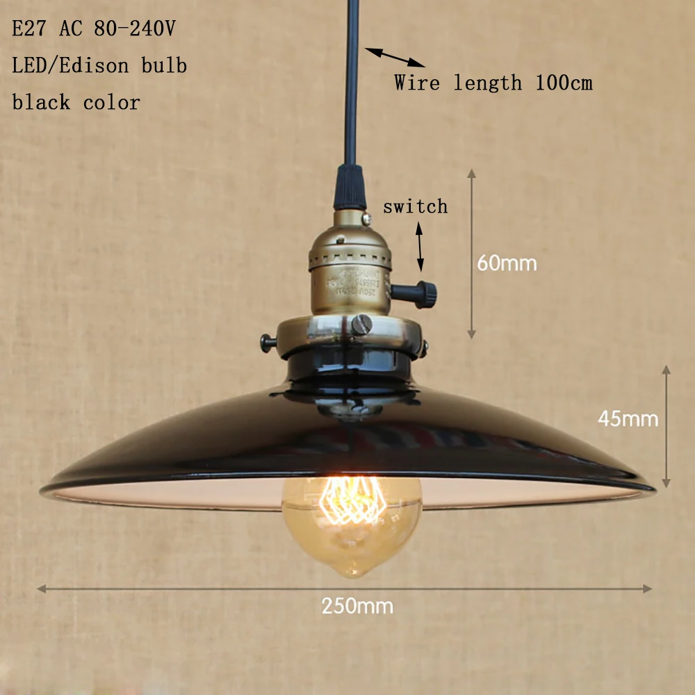 Современная светодиодсветодиодный цветная железная Подвесная лампа E27
