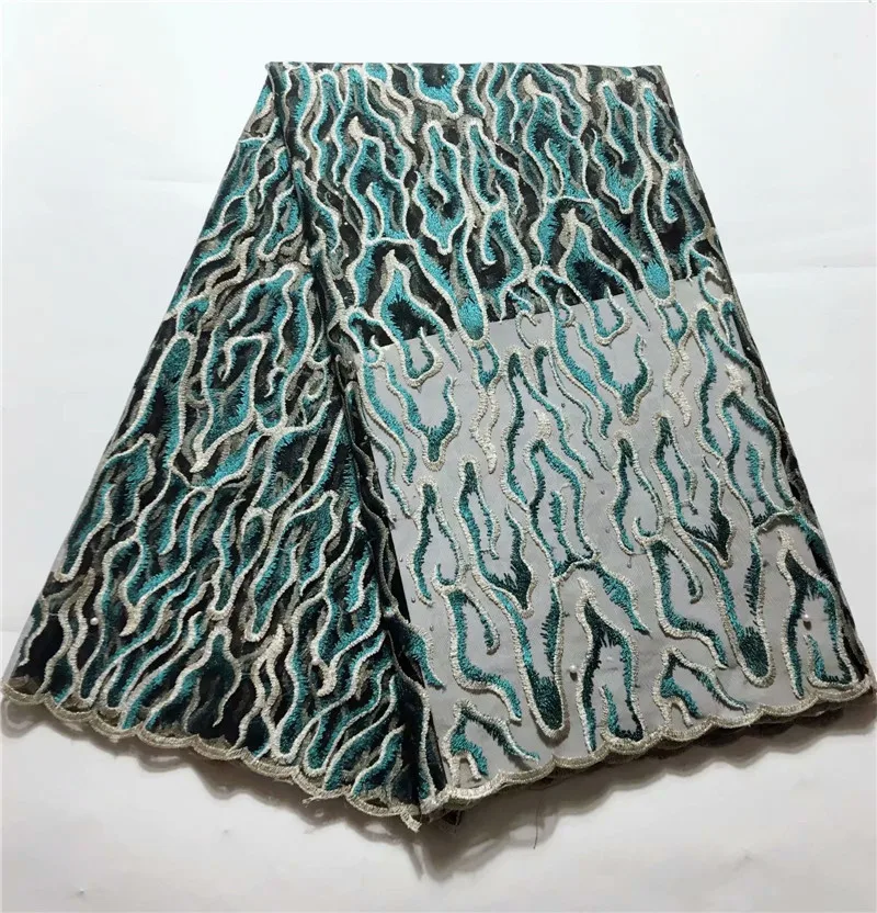 

latest african lace fabric wirh pearls high quality african tulle lace fabric 2019 nigerian lace fabric for wedding