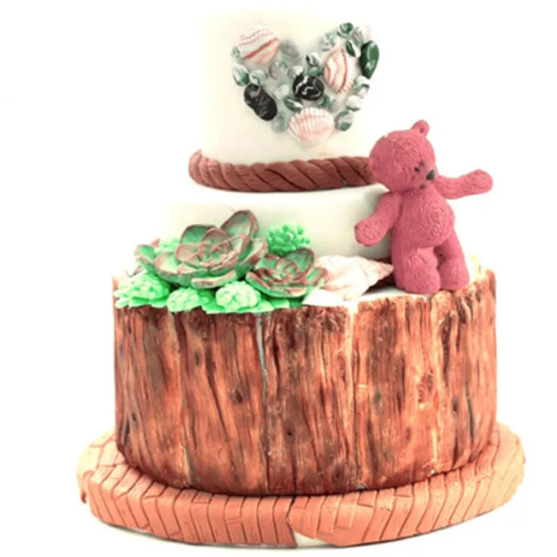 2019 Горячая продажа силиконовая форма для помадки линия текстуры коры края торта